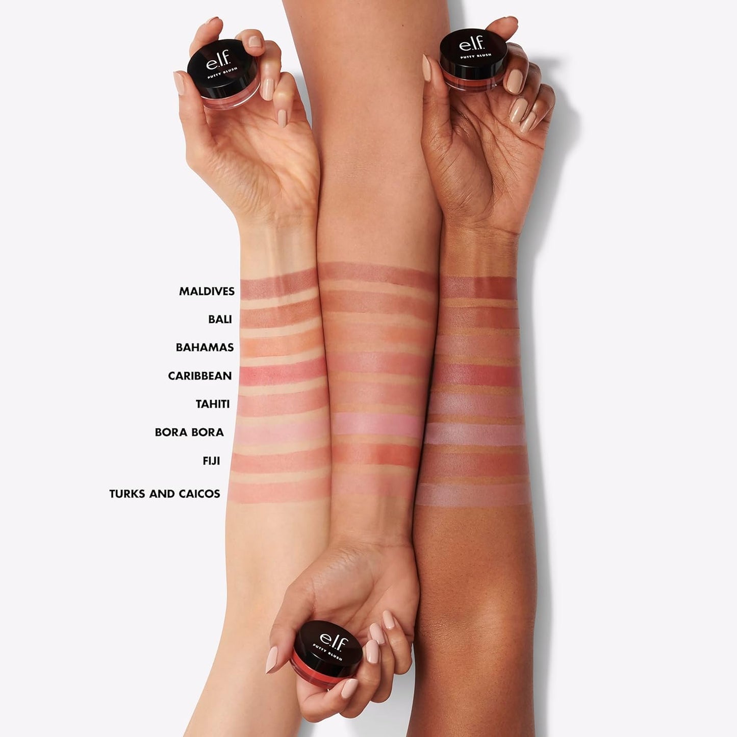 e.l.f. Putty Blush, Creamy & Ultra Pigmented Formula, Infused with Argan Oil & Vitamin E, Bora Bora, 0.35 Oz (10g)