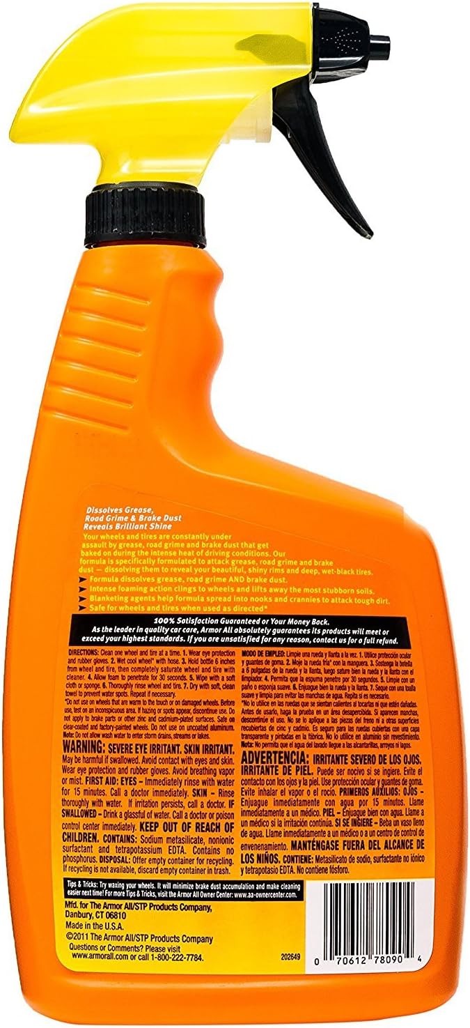 Armor All Extreme Wheel and Tire Cleaner , Car Wheel Cleaner Spray, 24 Fl Oz